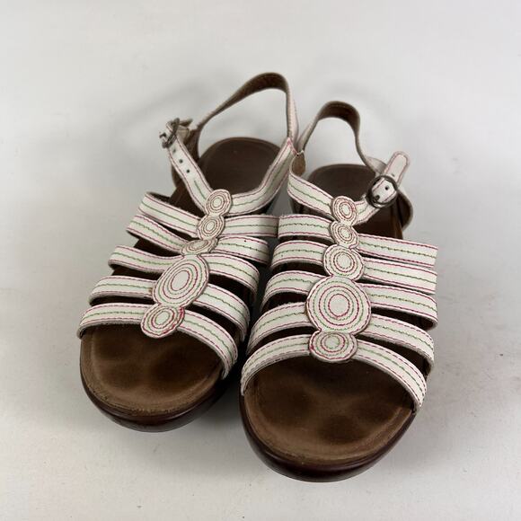 Dansko Drea fisherman us women’s size 9 white leather strappy platform sandals - Picture 4 of 11
